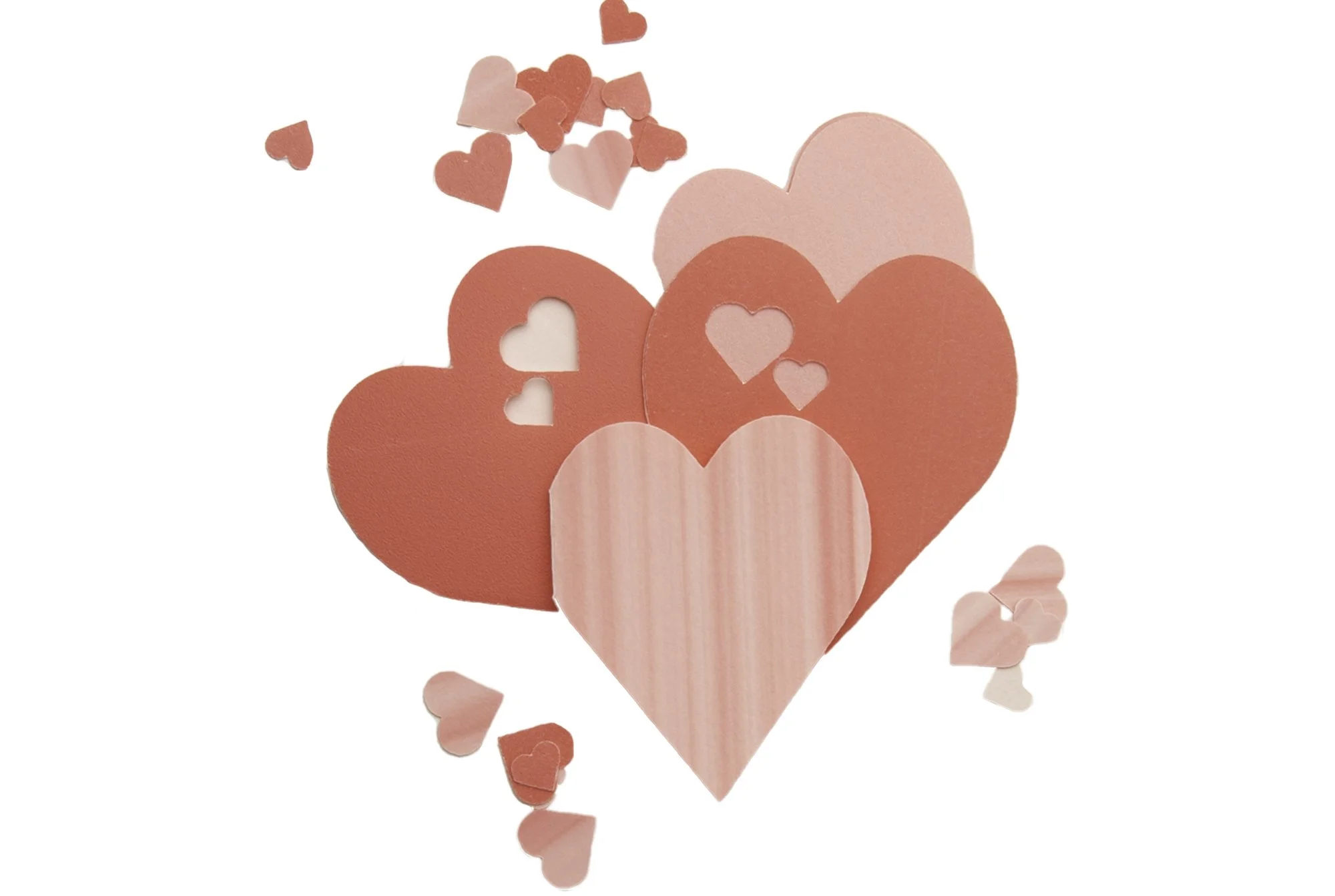 8 Valentine Heart Cards with Heart Envelopes | Reversible